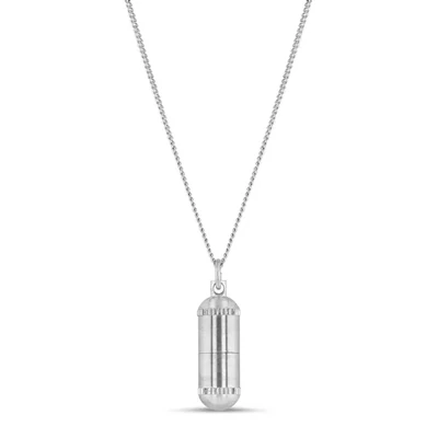 Intention Capsule Silver Necklace - Dainty Chain