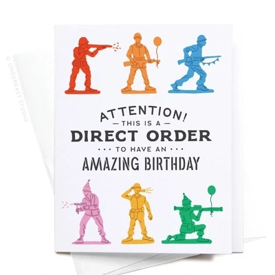 Direct Order Army Men Birthday Greeting Card