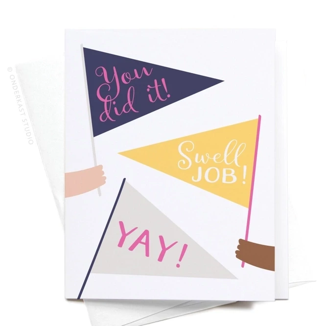 You Did It! Pennant Flags Greeting Card