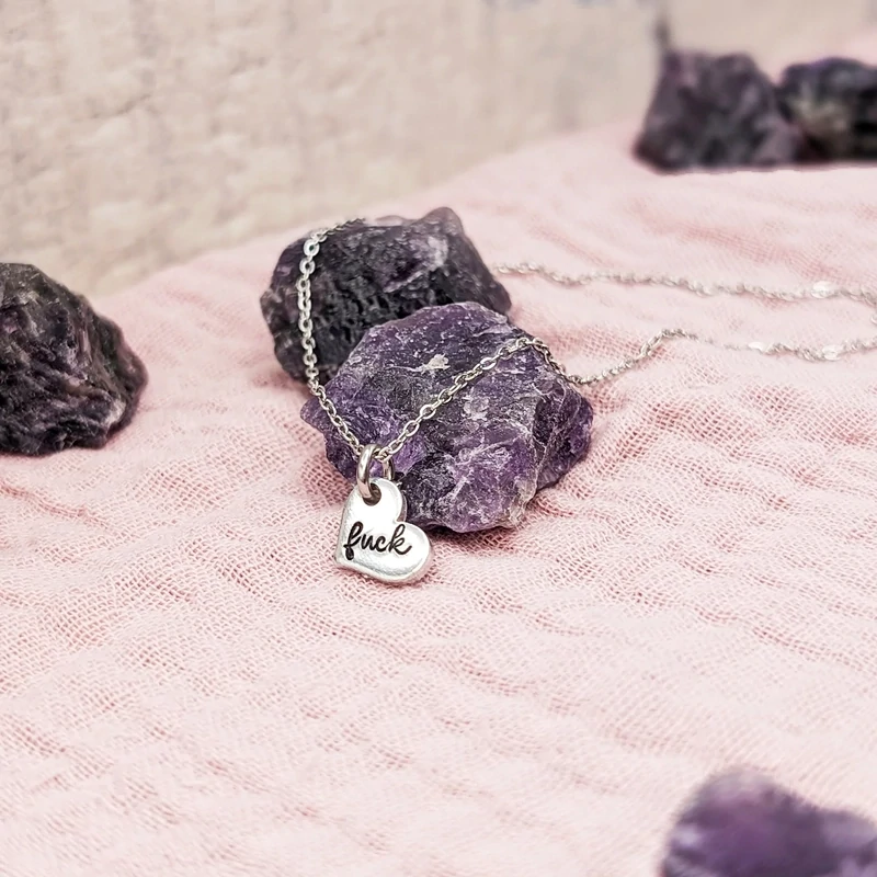 Teeny Fuck Heart Necklace
