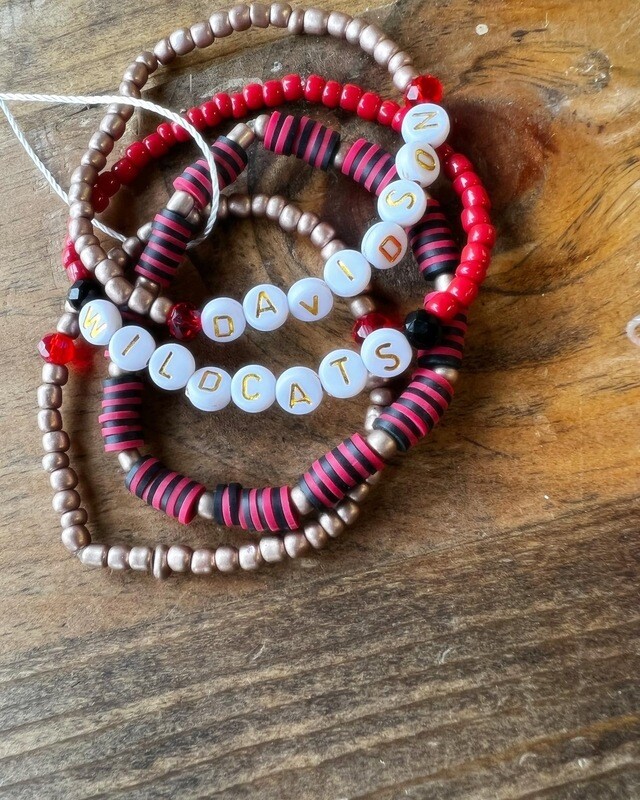 Davidson Wildcats Bracelet Stack