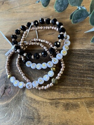 App State Mountaineer Bracelet Stack