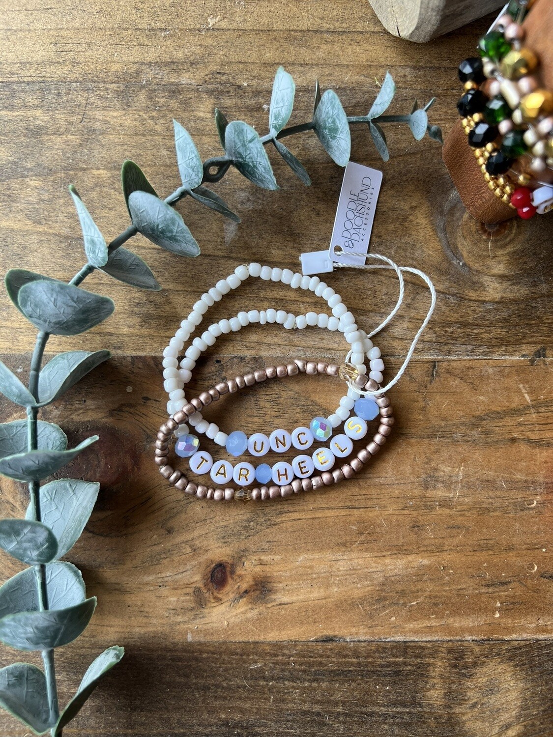 UNC Tar Heels Bracelet Stack