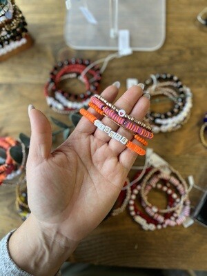 Clemson University Tigers Bracelet Stack