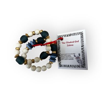 Blue and Lt. Blue Handmade Bracelet