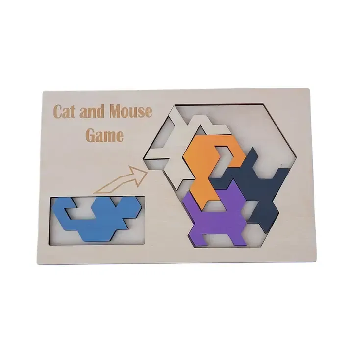 Cat and Mouse Game Wooden Puzzle