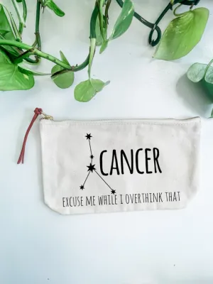 Cancer Canvas Zodiac  Zipper Pouch