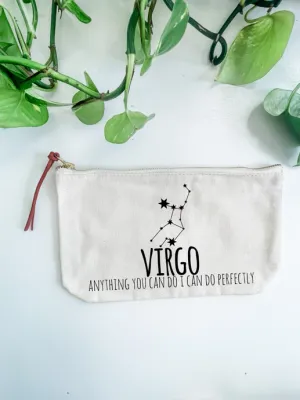 Virgo Canvas Zodiac Zipper Pouch