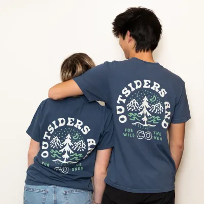 Outsiders &amp; Co Logo Tee Navy