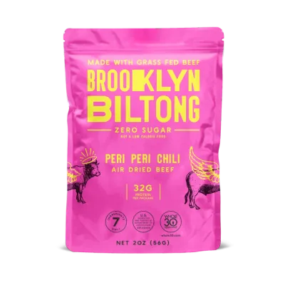 2oz Peri Peri Grass-Fed Brooklyn Biltong (Jerky, Air dried Beef)