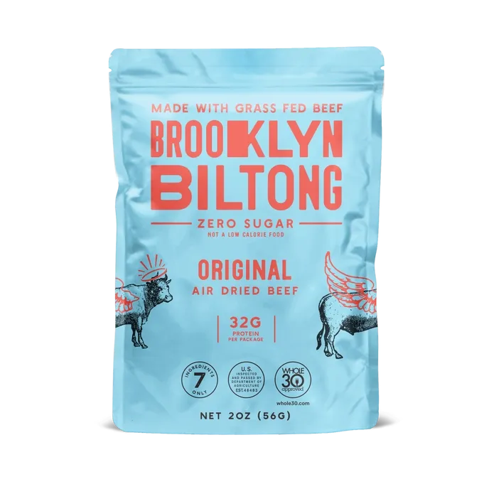 2oz Grass Fed Brooklyn Biltong Original (Jerky, Air dried Beef)