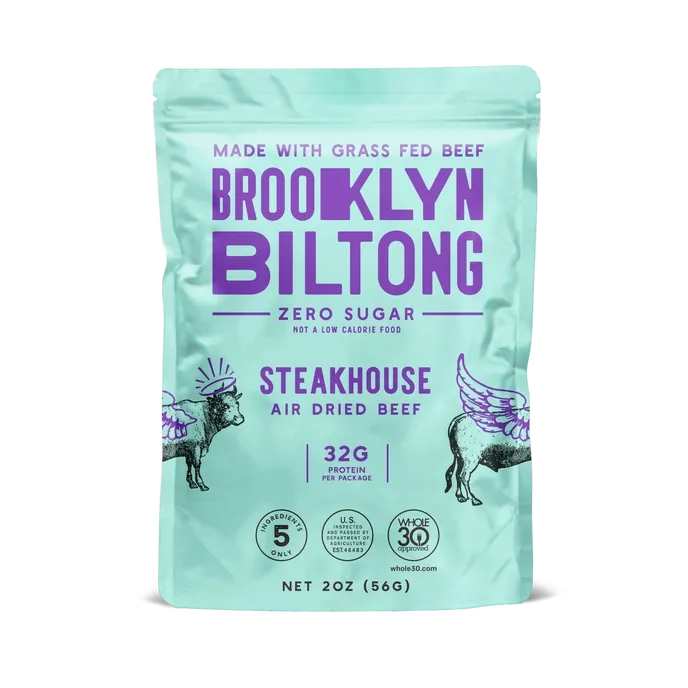 2oz Jo&#39;Burg Grass Fed Steakhouse Flavor Brooklyn Biltong (Jerky, Air dried Beef)