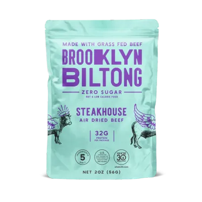 2oz Jo&#39;Burg Grass Fed Steakhouse Flavor Brooklyn Biltong (Jerky, Air dried Beef)