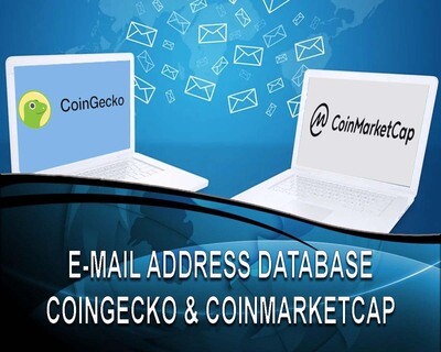 E-mail address database of crypto projects with Coingecko and CMC.