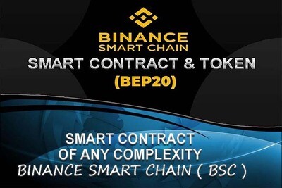Smart contract and token standard BEP 20, BSC, classic options.