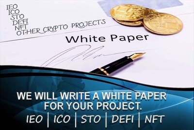 White Paper crypto projects, ICO, DEFi + infographics, market analysis