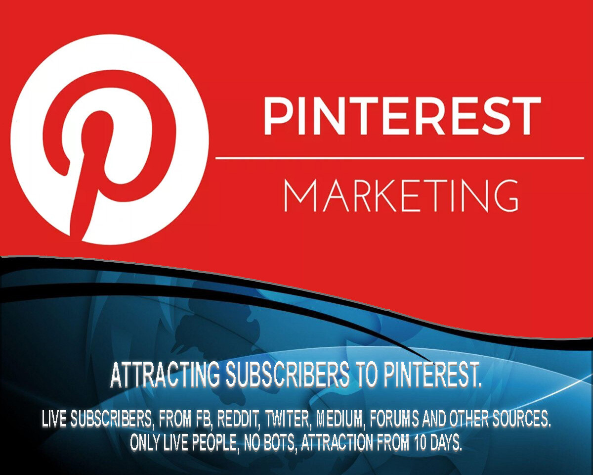 Pintrest subscribers for cryptocurrency and financial projects.