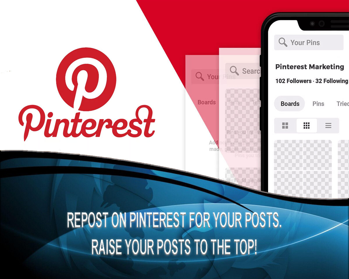 Repost your post on Pintrest, from real people, no bots.