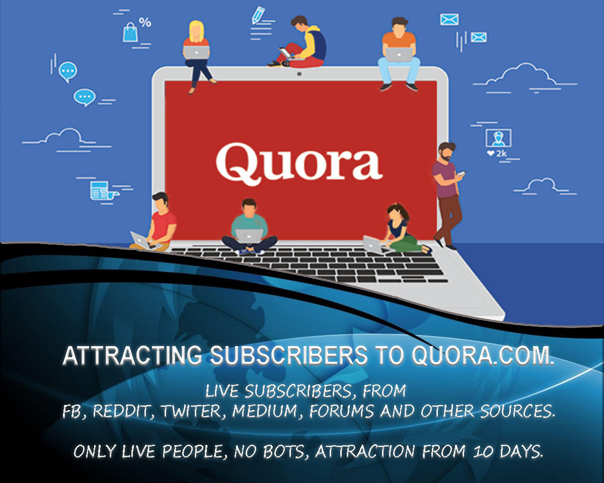Quora subscribers for cryptocurrency and financial projects.