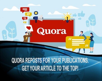 You'll get 500 Quora reposts, shares to the posts.
