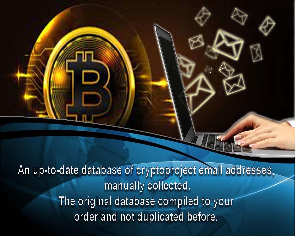 The original database of email addresses of cryptocurrency projects, collected individually to order.