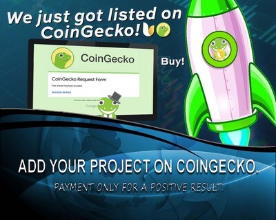 We will add your project on CoinGecko - payment only for results.