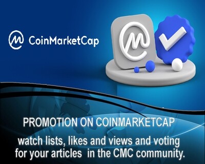 Promotion on CoinMarketCap (watchlists, likes and views and voting for your articles in the CMC community).