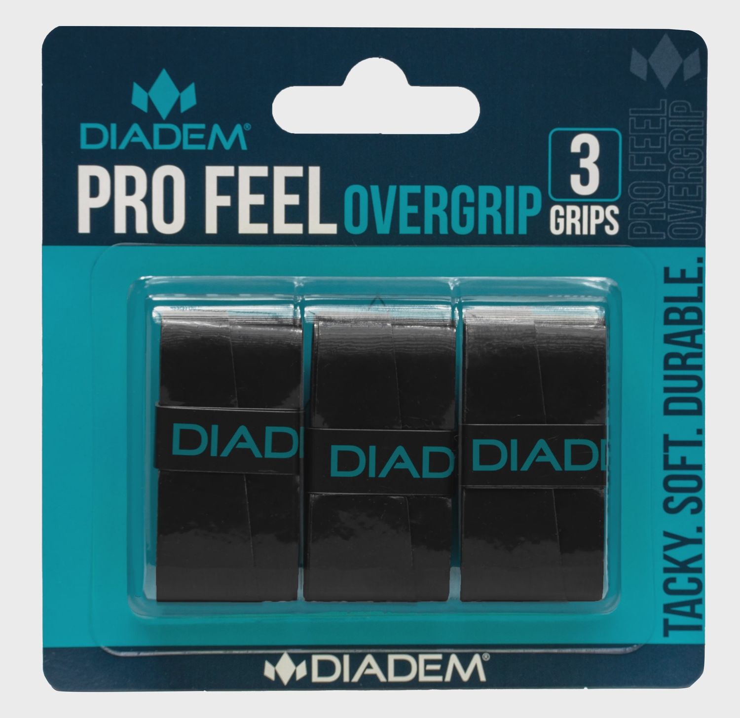 Diadem Pro Feel Overgrip - 3pk, Color: Black