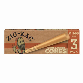 ZIG ZAG King Cones Unbleached 3 pack