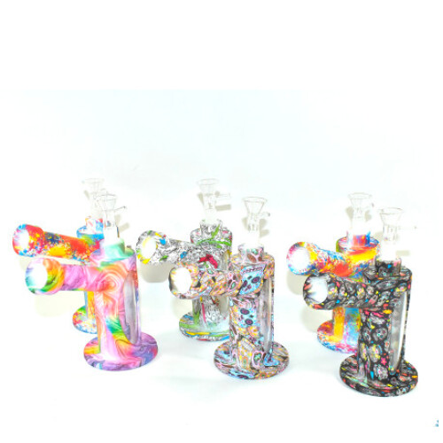 Silicone Water Pipe With Glass Bowl Kit