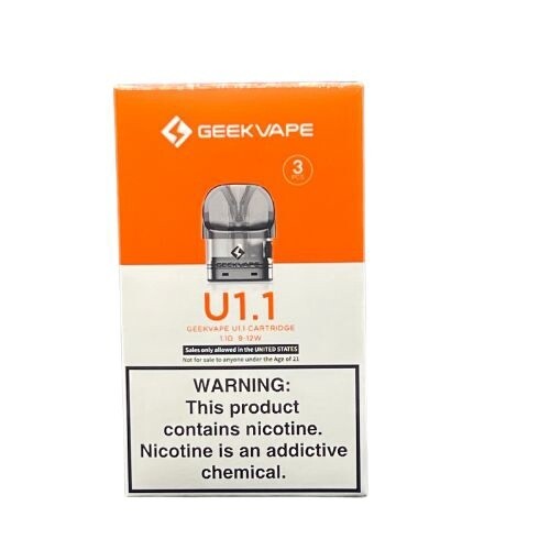 GeekVape U 2ML Refillable Replacement Pod - 3 Pack, Coil Resistance: 1.1Ω Coil (9 - 12W)