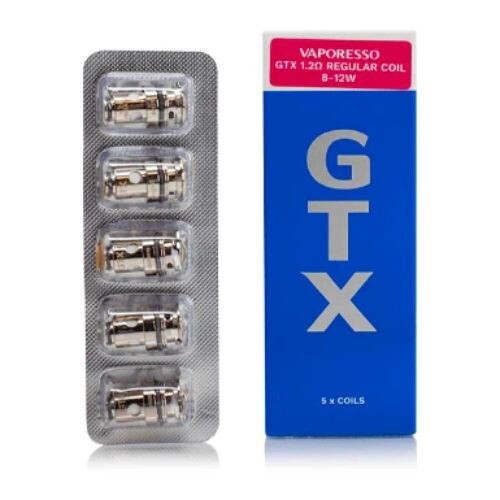 Vaporesso GTX Series Coil - 5 Pack, Coil Resistance: Gtx 1.2 Ω 8-12w