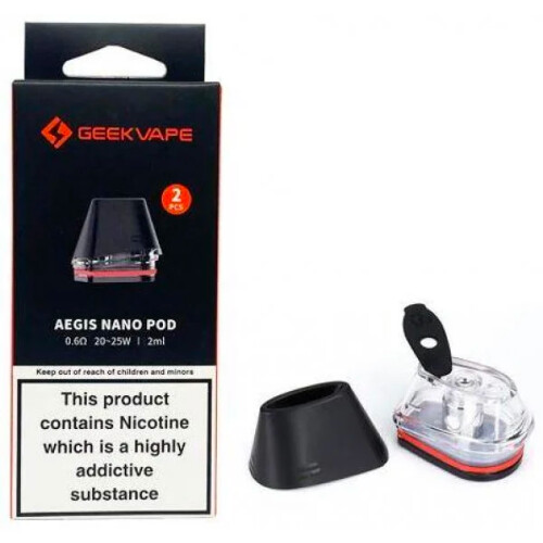 GeekVape Aegis Nano Replacement Pod - 2 pack, Coil Resistance: 0.6 Ω