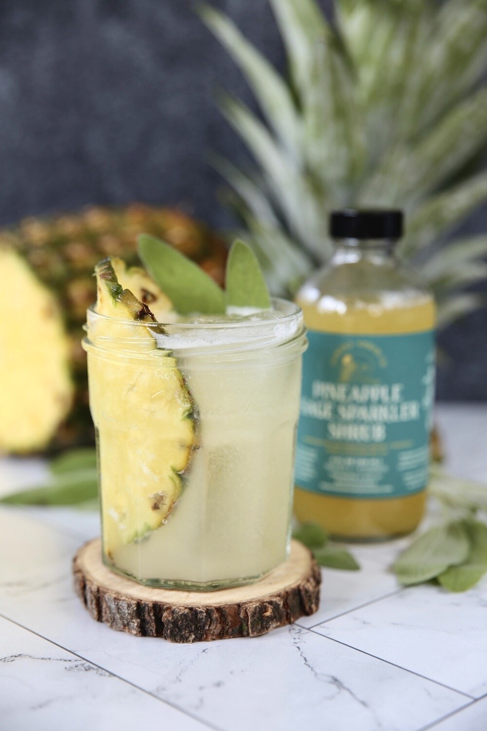 16 oz Mocktail- On the Go, Shrub Flavor: Lemon Lime, Drink: Still Water