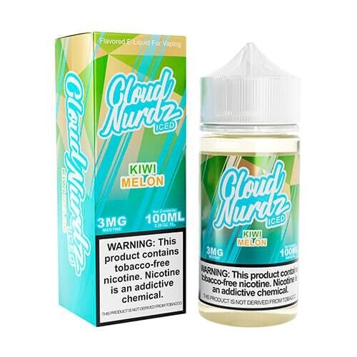 Cloud Nurdz Iced Kiwi Melon 100ml, Nicotine Strength: 3mg