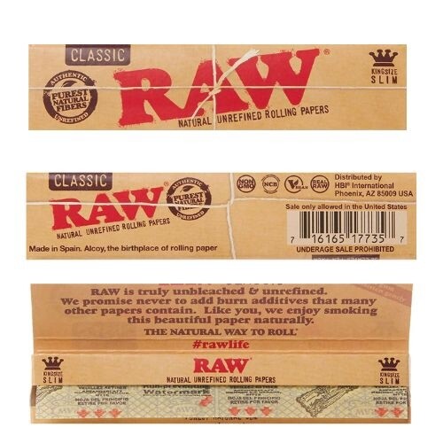 Raw Rolling Papers- King Size Slim