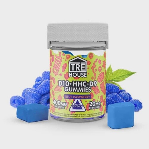 TRE House HHC+D9 Gummies Blue Raspberry