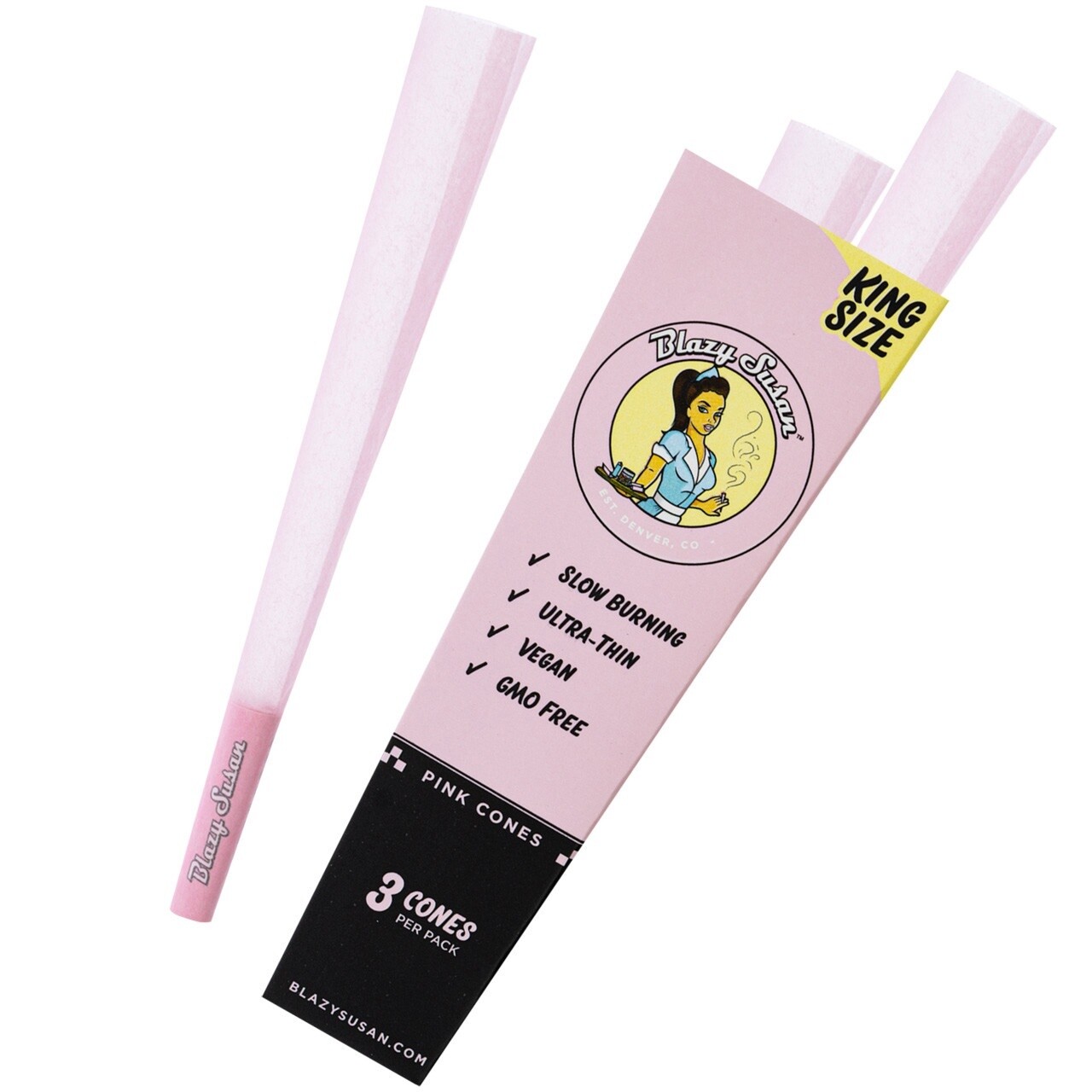 Blazy Susan Pink Cones King Size 3pk