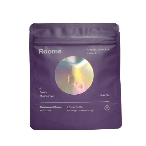 Rooms- 5 Peace Mushrooms, Flavor: Blueberry 1750mg