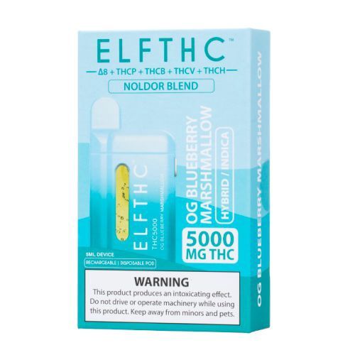 Elf THC 5000mg Disposable, Flavor: Noldor Blend- OG Blueberry Marshmallow