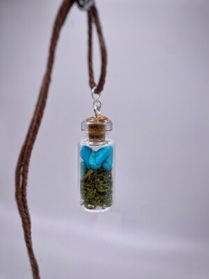 Turquoise and Moss Necklace