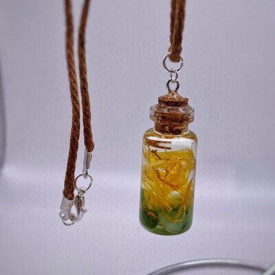 Marigold and Jade Necklace
