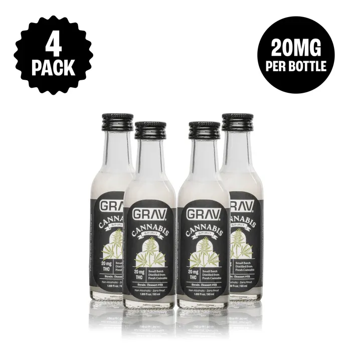 Grav Cannabis Spirit 20mg Natural, 50ml 4pack