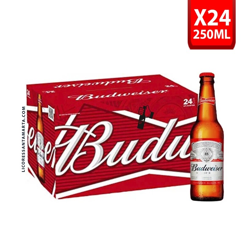 Budweiser 250 mL botella x 24