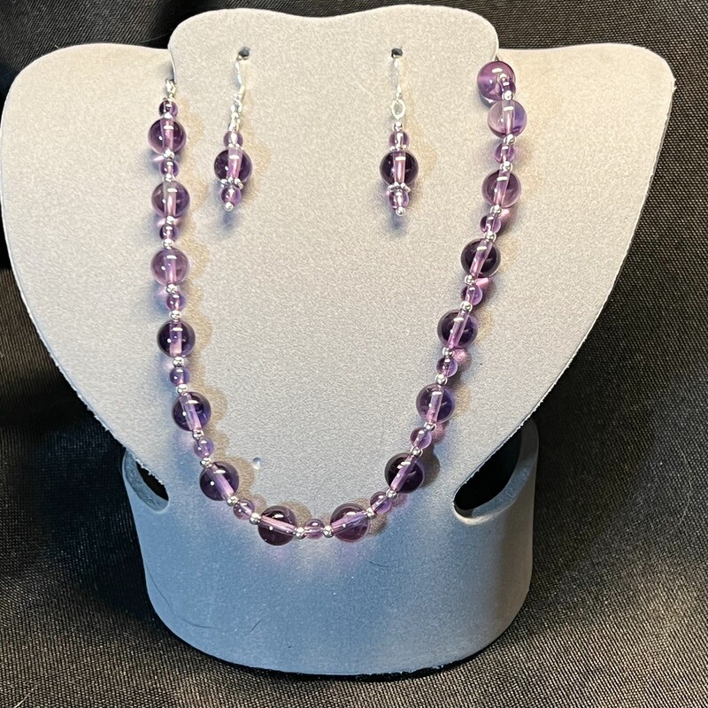 Gorgeous Amethyst Necklace with Matching Earings