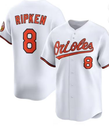 Men's Baltimore Team #8 Ripken T-Shirt Uniform, Athletic Casual Button Down Short Sleeve