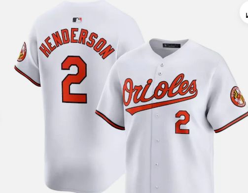 Men's #2 Gunnar Henderson White Home Player Stitched Jersey