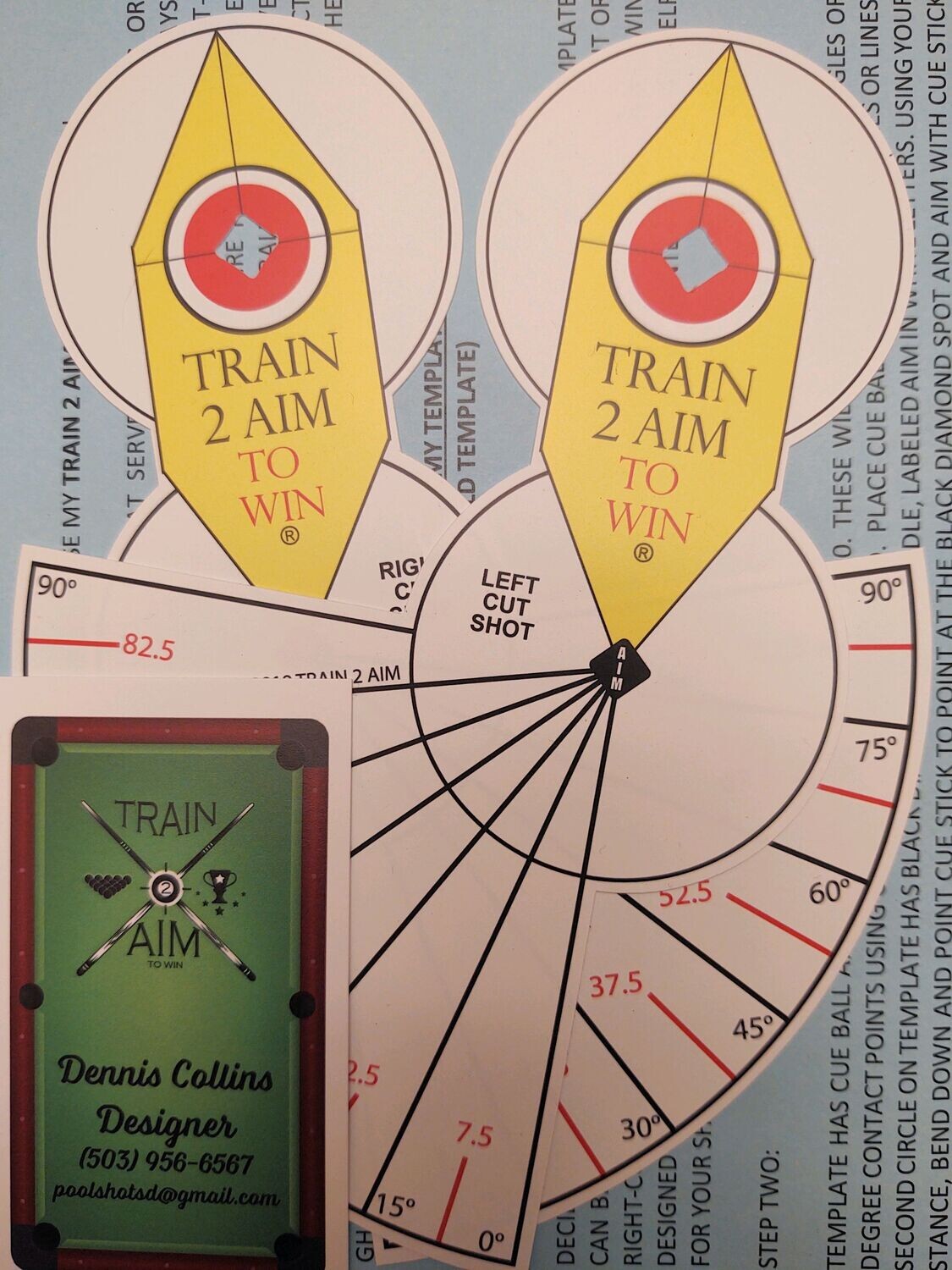 Train2Aim Billiards Aiming Template