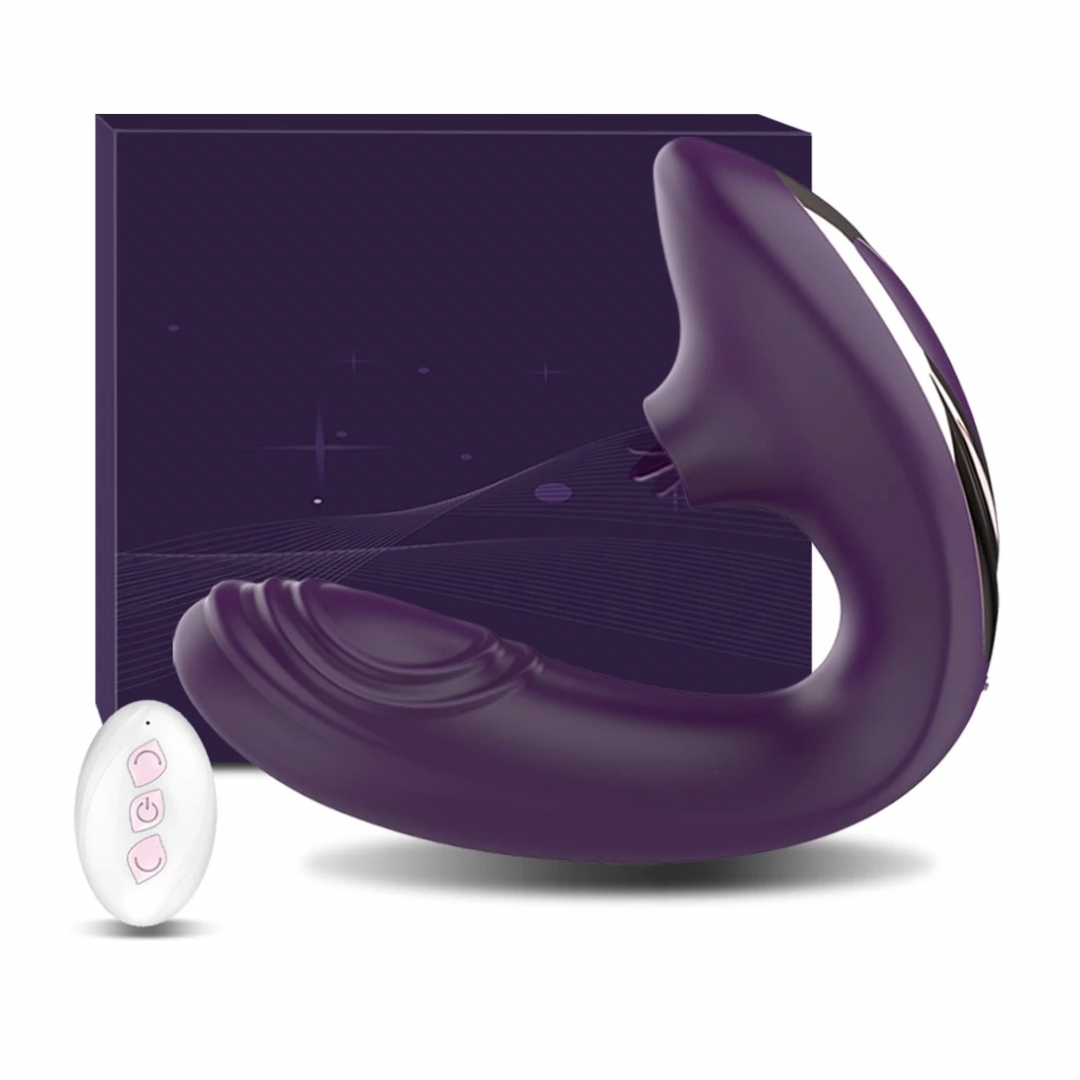 Portable Clitoral Licking Vibrator, Silent Stimulator Remote Control G-Spot Sex Toys