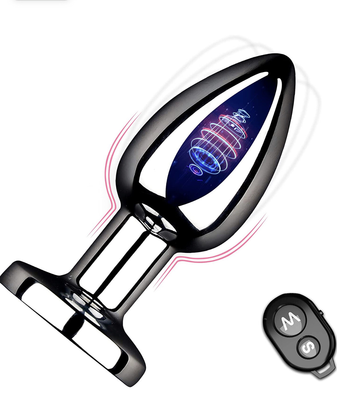 Vibrating Anal Plug, Stainless Steel Anal Vibrator with 10 Vibration Modes, Anal Sex Toys, Vibrating Butt Plug, Prostate Massagers